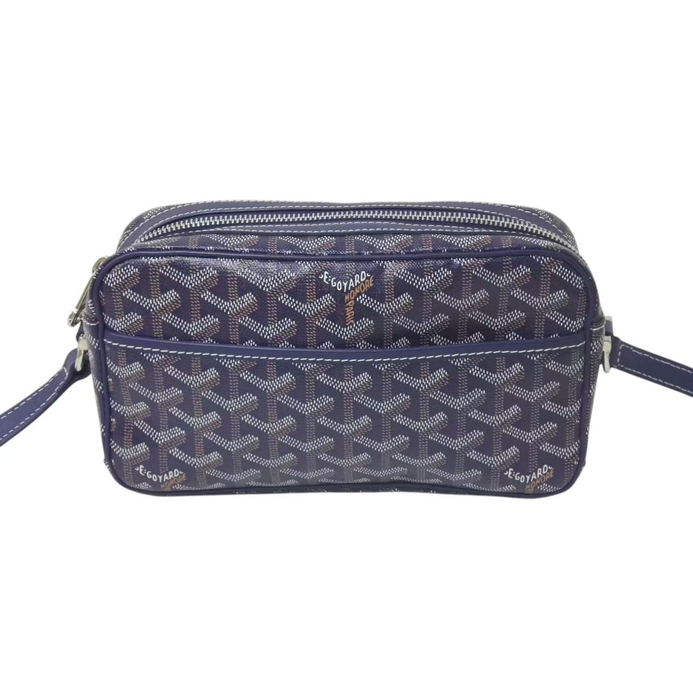 Goyard Shoulder Cap Black Vert Bag Leather